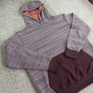 Hooey Mens Maroon Space Dye Pullover Hoodie Southwestern Lined Large